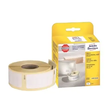Etikett Avery Adressetiketter vit 25x54mm 500/fp Säker betalning