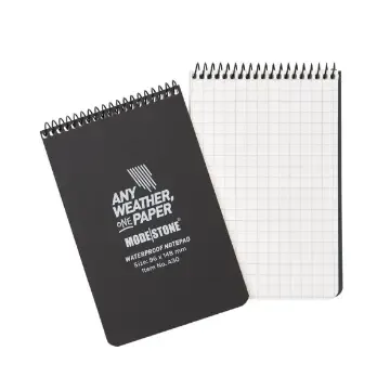 Begränsat antal Skrivbok Modestone Vattentålig 50 sid Svart 96x148mm