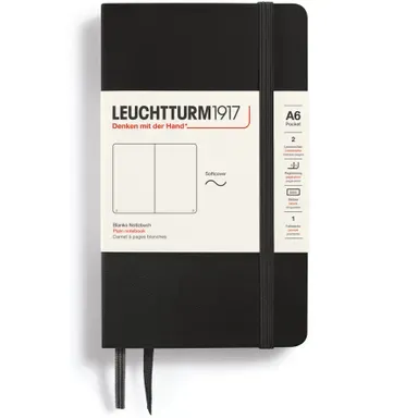 Anteckningsbok A6 soft blank black Köp online