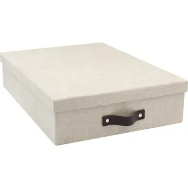 Förvaringsbox / Brevbox Bigso Oskar canvas linen Erbjudandepris