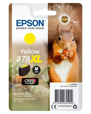 Bläck Epson T378 XL Gul Fri frakt