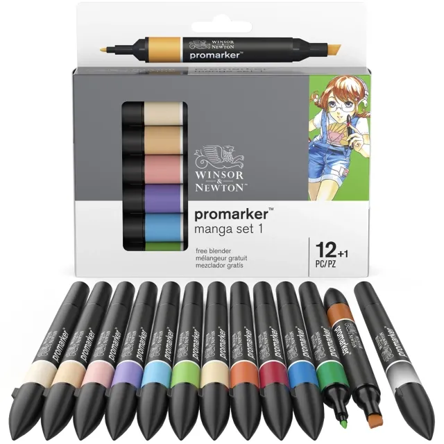 Erbjudande Promarker 12-set + blender (Manga set 1)