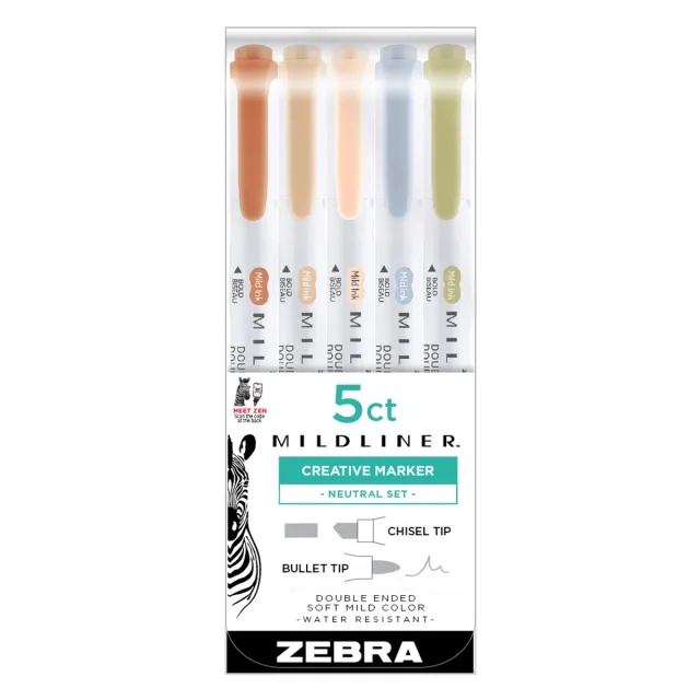 Populärt val Mildliner 5-pack Neutral set