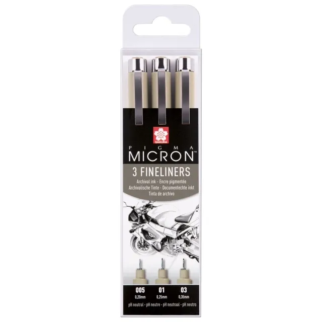 Pigma Micron Fineliner 3-set (1) Expressleverans