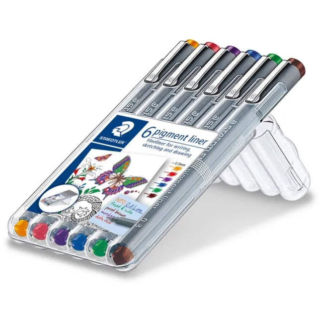 I lager Pigment Liner Color 0.3 mm 6-set