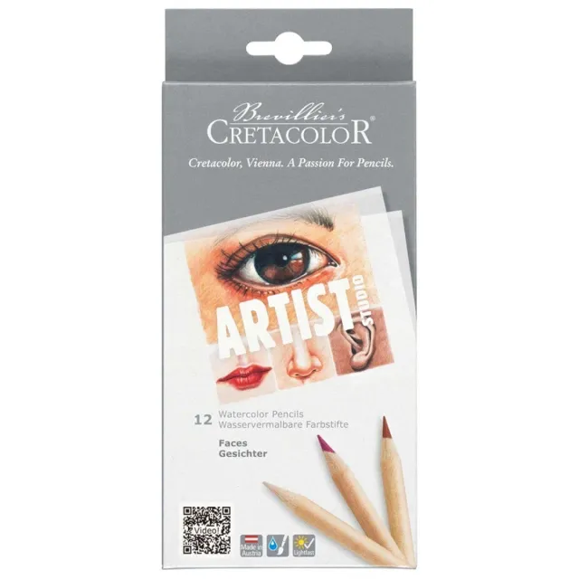 Säker betalning Artist Studio Akvarellpennor Faces 12-pack