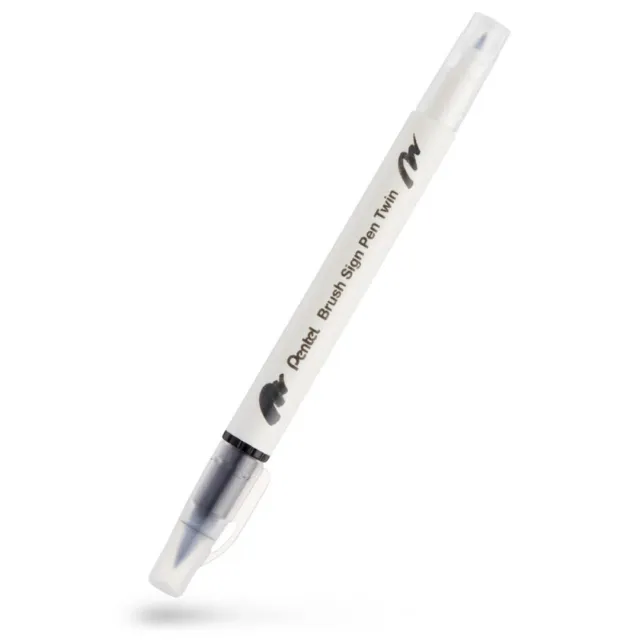 Brush Sign Pen Twin Black Snabb frakt