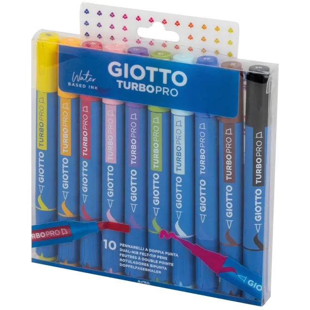 Turbo Pro Dual Tip Marker Pen 10-set Erbjudandepris