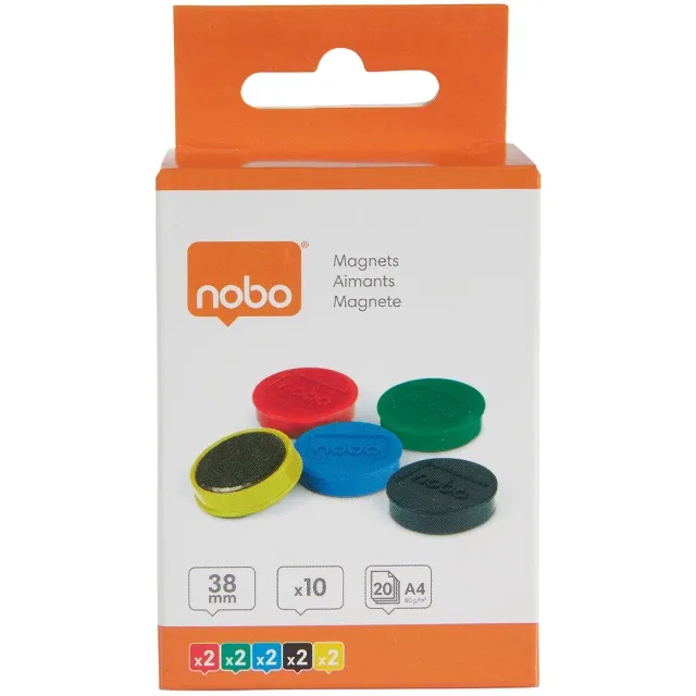 Magneter 38 mm Extra-strong 10-pack Färgmix Fri frakt
