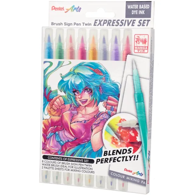 Köp online Brush Sign Pen Twin Expressive Set Manga