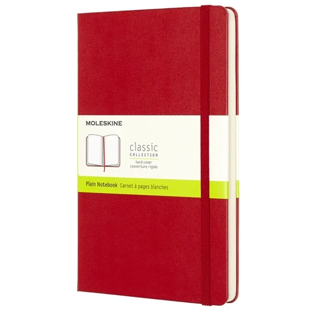 Classic Hard Cover Notebook Large Red Rabatt