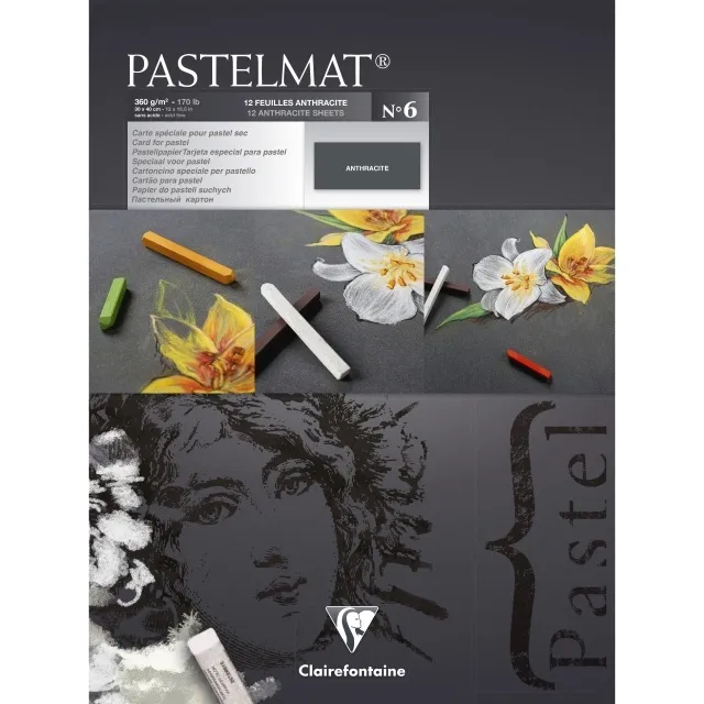 Pastelmat Konstnärsblock Anthracite 30x40 cm Outlet