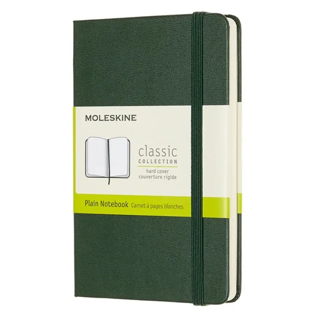 Erbjudande Classic Hard Cover Notebook Pocket Myrtle Green