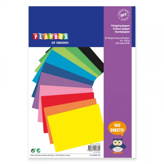 Outlet Färgat Papper A4 100 Ark