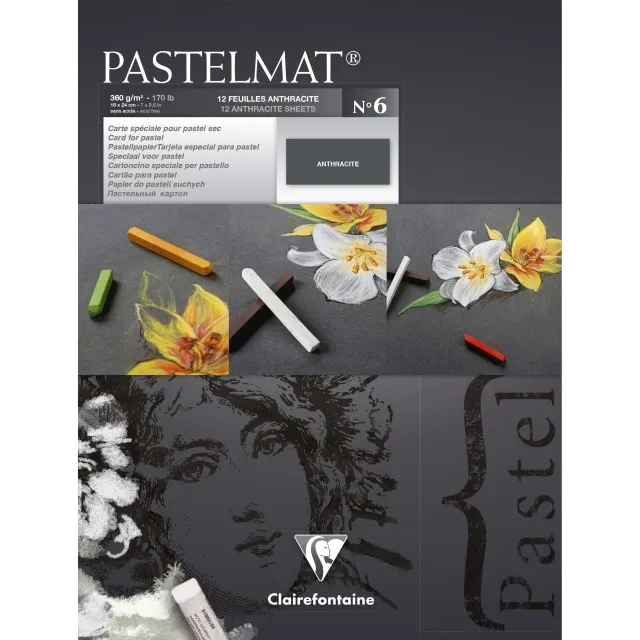 Pastelmat Konstnärsblock Anthracite 18x24 cm Begränsat antal