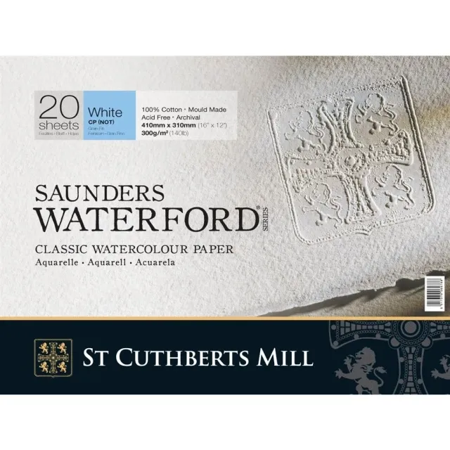 Köp nu Saunders Waterford Akvarellblock White CP/NOT 41x31 cm 300g