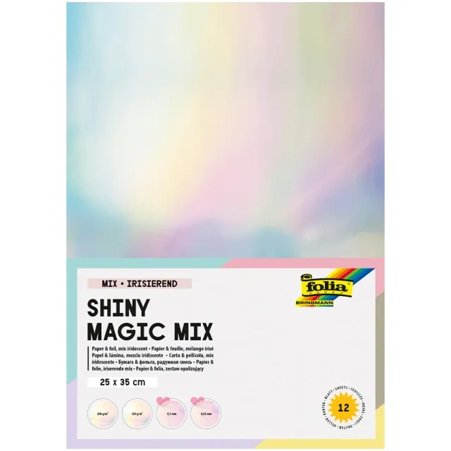 Färgskiftande papper Shiny Magic Mix 12 Ark Kundfavorit