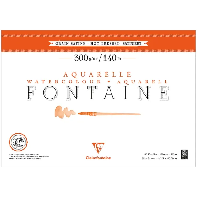Fontaine Akvarellblock HP 36x51 cm 300g Sista chansen