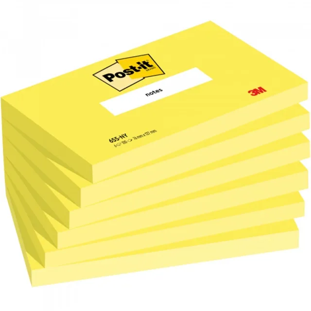 Fynd Post-it 76x127 Neon-gul 6-pack