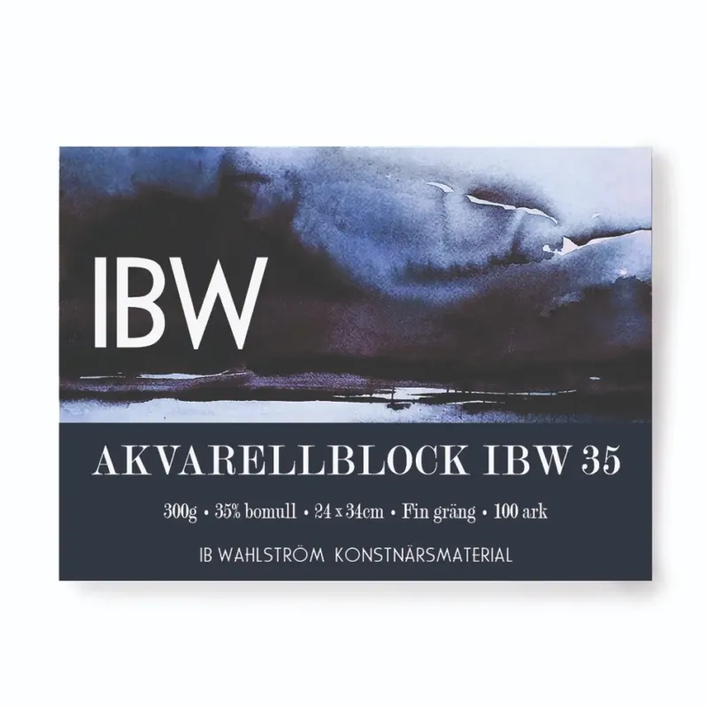 Akvarellblock IBW35 300g 24x34cm fin 100ark Kundfavorit