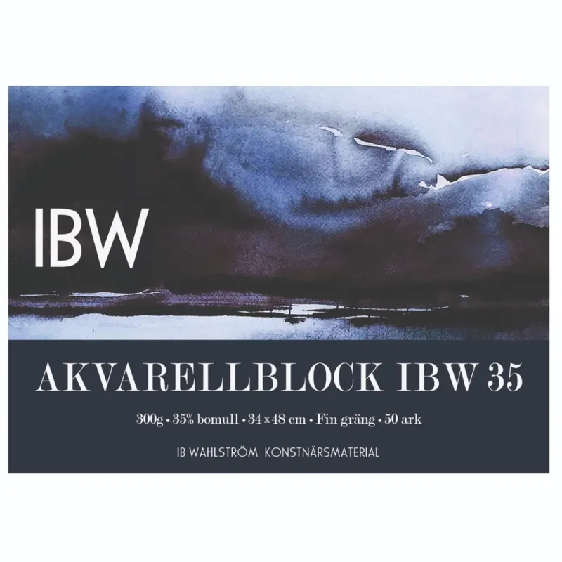Fynd Akvarellblock IBW35 300g 34x48cm fin 50ark