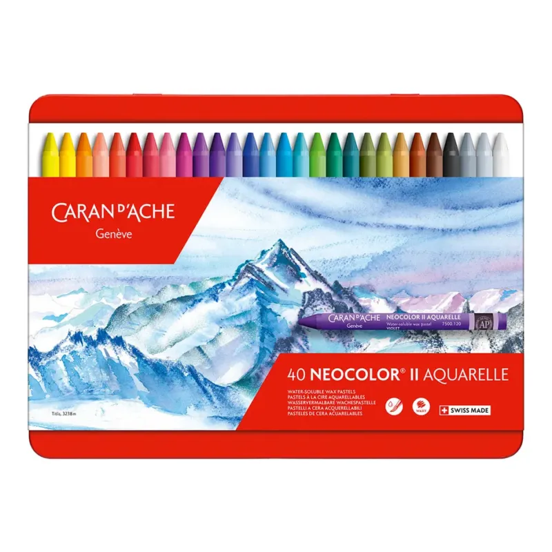 Bästa pris Caran d'Ache Neocolor II 40-set Metalletui