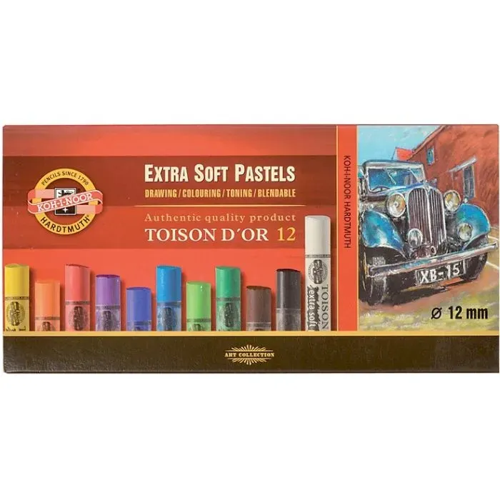 Extra Soft pastel Koh-I-Noor 12set sorterade Populärt val