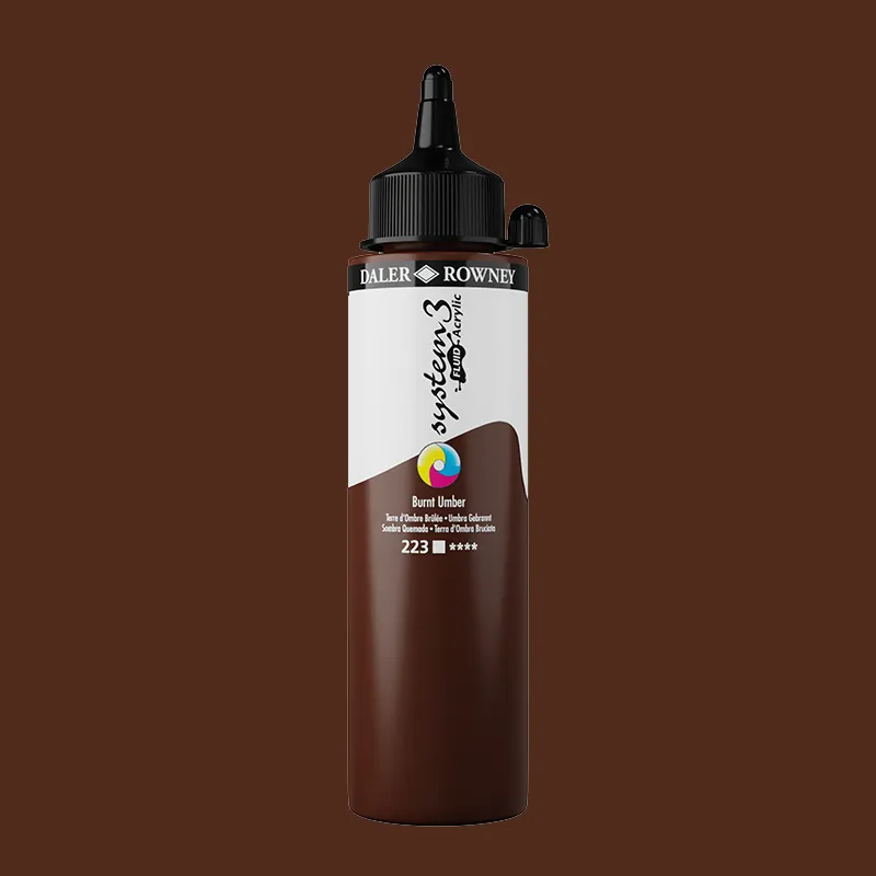 Sista chansen System3 Fluid Acrylic 250ml Burnt Umber