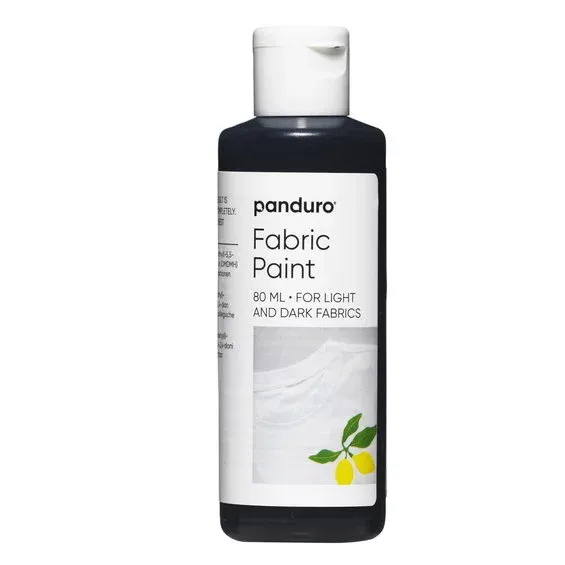 Fabric paint 80 ml – svart textilfärg för både ljust och mörkt tyg Begränsat antal