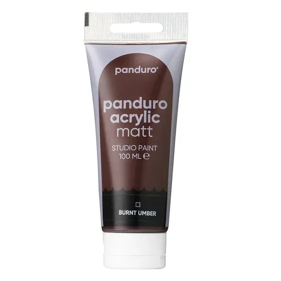 Panduro Acrylic akrylfärg, matt 100 ml – Burnt umber Säker betalning