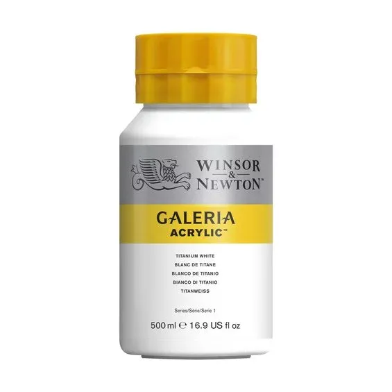 Sänkt pris Winsor & Newton Galeria akrylfärg 500 ml Titanium White 644