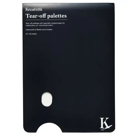 Populärt val Kreatima avrivningspalett A3 (297×420 mm), 25 ytbelagda ark för olje-, akvarell- och akrylfärg