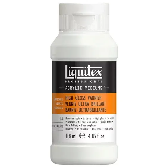 Liquitex High Gloss Varnish 118 ml, skyddande högblank fernissa för akrylmålningar Köp online
