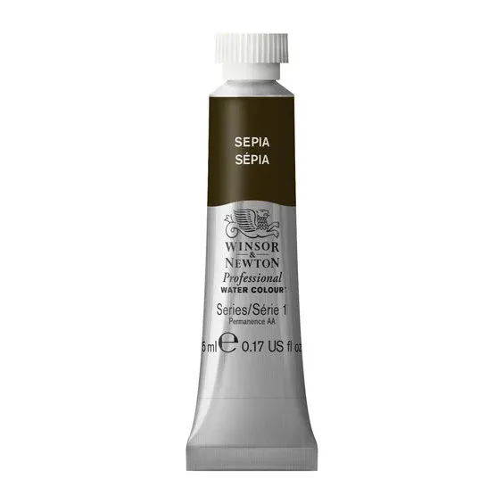 Fri frakt Winsor & Newton Professional akvarellfärg 5 ml Sepia 609