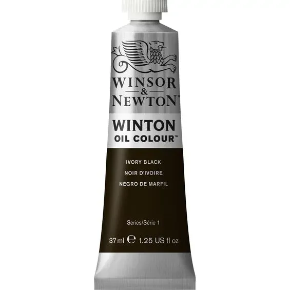 Winsor & Newton Winton oljefärg 37 ml Ivory Black 331 Kundfavorit