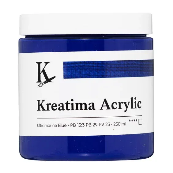 Kreatima Acrylic akrylfärg 250 ml – Ultramarine Blue PB 15:3 PB 29 PV 23 Bästa pris