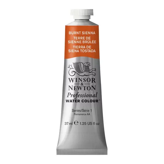 risnedsättning Winsor & Newton Professional akvarellfärg 37 ml Burnt Sienna 074