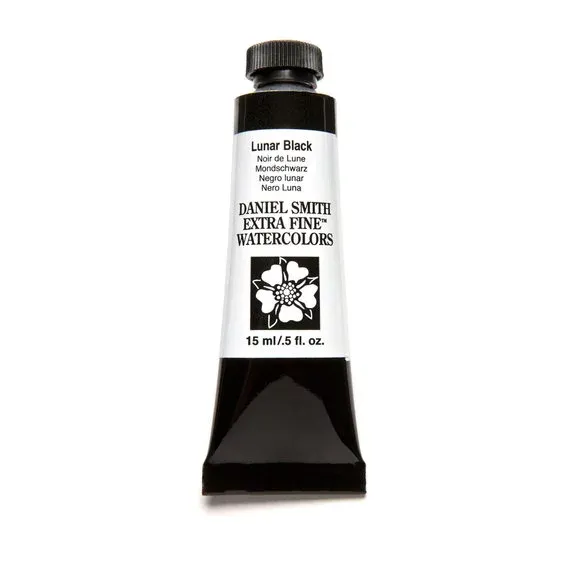Handla nu Daniel Smith akvarellfärg 15 ml Lunar Black