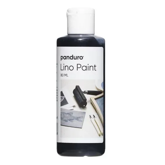 Panduro Lino Paint, vattenbaserad linoleumfärg, svart 80 ml Begränsat erbjudande