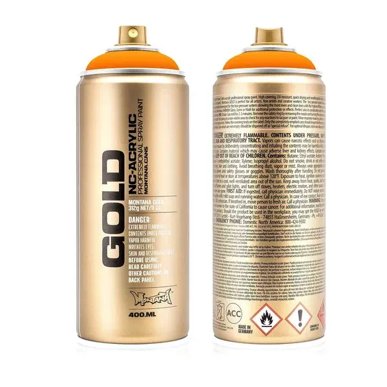 Sänkt pris Montana Gold sprayfärg 400 ml - F2000 Power Orange