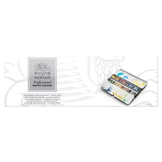 Winsor & Newton Professional Water Colour akvarellset med 24 halvpannor Kundfavorit