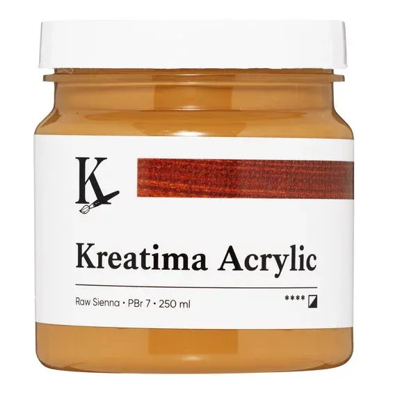 Kreatima Acrylic akrylfärg 250 ml – Raw Sienna PBr 7 Snabb frakt