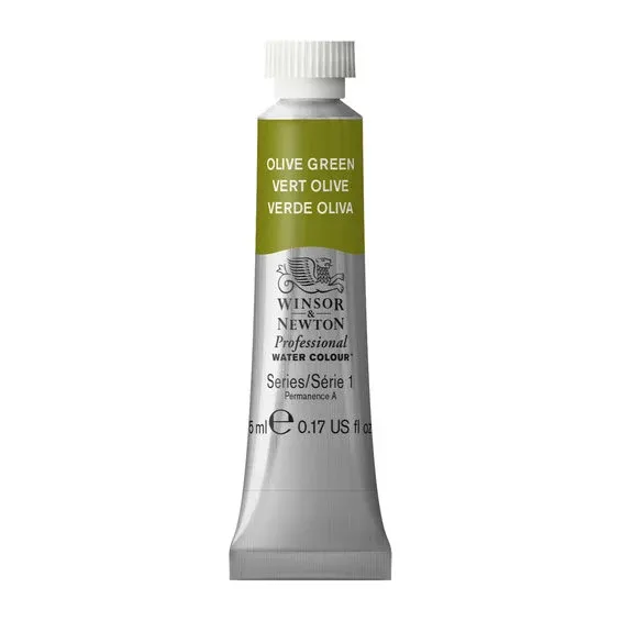 Winsor & Newton Professional akvarellfärg 5 ml Olive Green 447 Kampanjpris