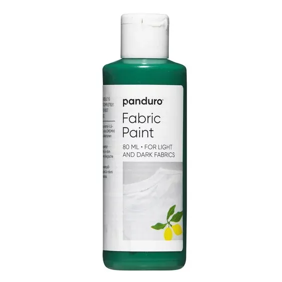 Erbjudande Fabric paint 80 ml – grön textilfärg för både ljust och mörkt tyg