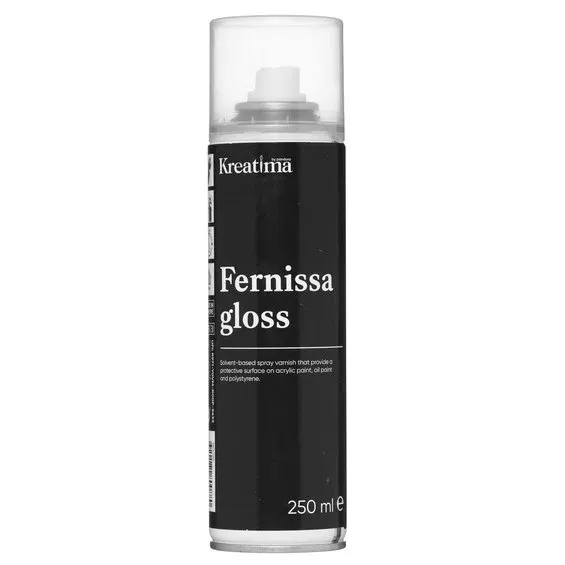 Nyhet Kreatima Fernissa spray 250 ml, blank skyddslack för olje- och akrylfärg