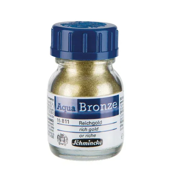 Schmincke Aqua Bronze, vattenlösligt metallicpulver 20 ml, Rich Gold 15 811 Lägg i varukorgen