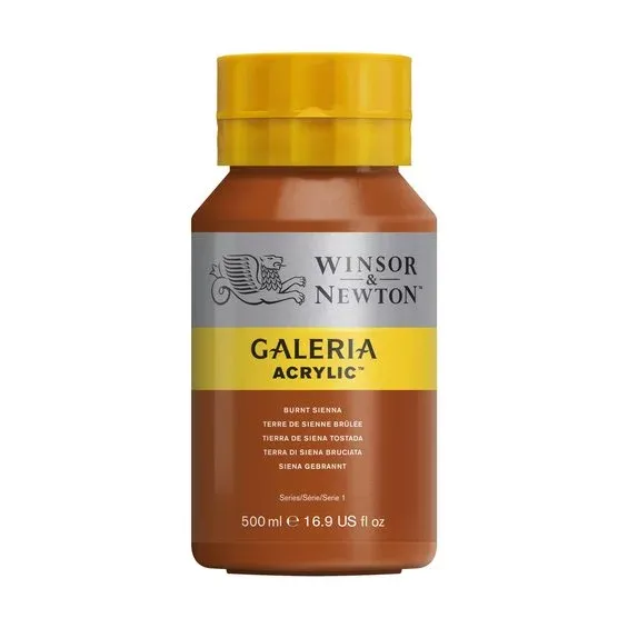 Extra rabatt Winsor & Newton Galeria akrylfärg 500 ml Burnt Sienna 074