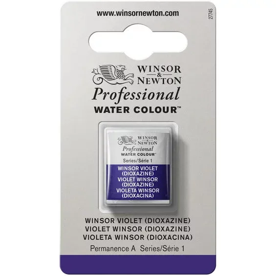 Utförsäljning Winsor & Newton Professional akvarellfärg halvkopp Winsor Violet (Dioxazine) 733