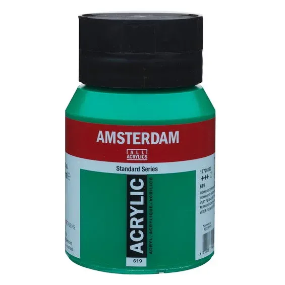 Amsterdam Acrylic akrylfärg 500 ml Permanent Green Deep 619 Billigare