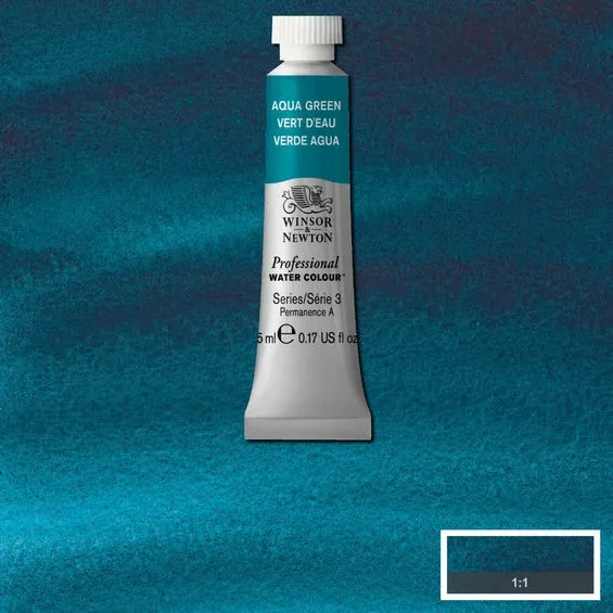 risnedsättning Winsor & Newton Professional akvarellfärg 5 ml Aqua Green 697